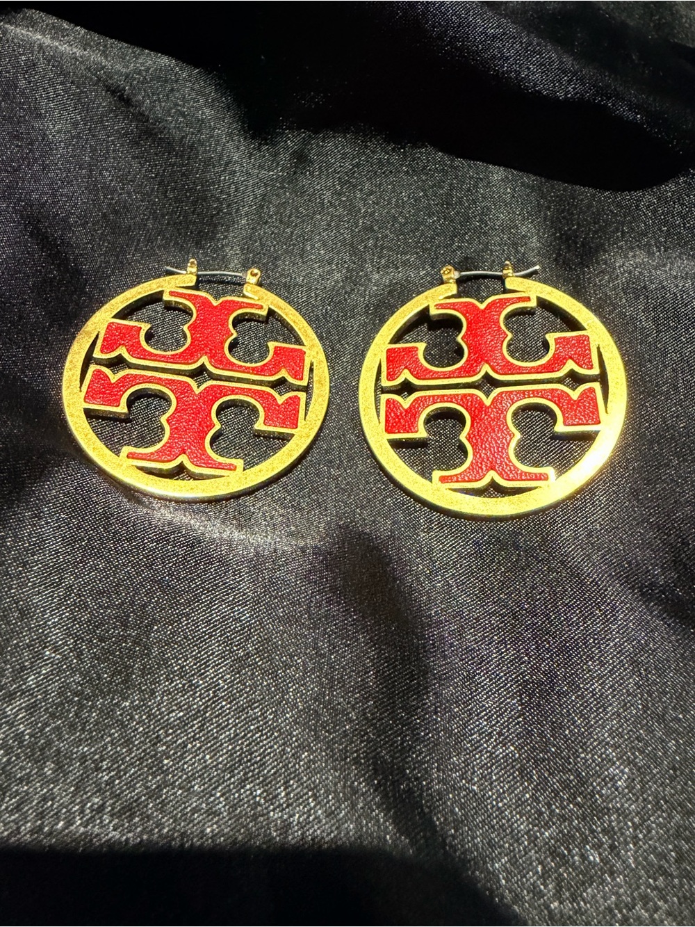 Tory Burch Miller Logo Hoop Earrings